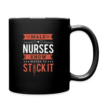 Krankenpfleger - Tasse einfarbig - Schwarz - Rechts