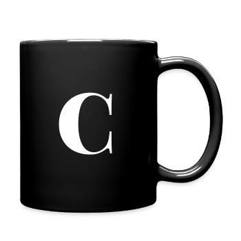 C Letter - Tasse einfarbig - Schwarz - Rechts