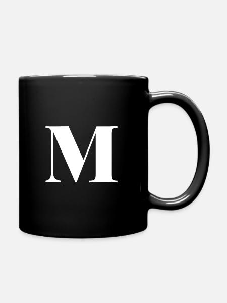Lettre M - Mug uni - noir