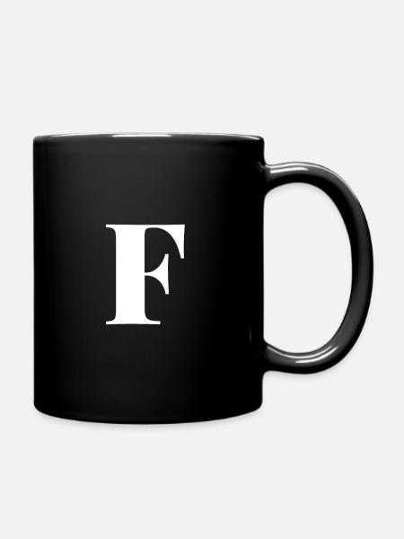 Lettre F - Mug uni - noir