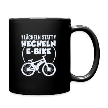 E-Bike - Tasse einfarbig - Schwarz - Rechts