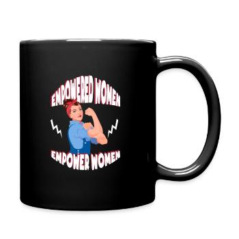 Empower Women - Tasse einfarbig - Schwarz - Rechts