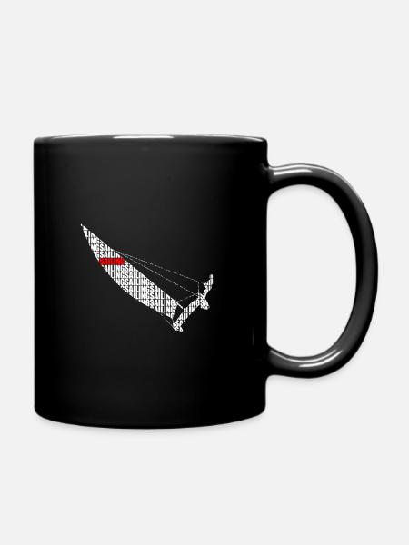 Katamaran Sailing hervorgehoben - Tasse einfarbig - Schwarz