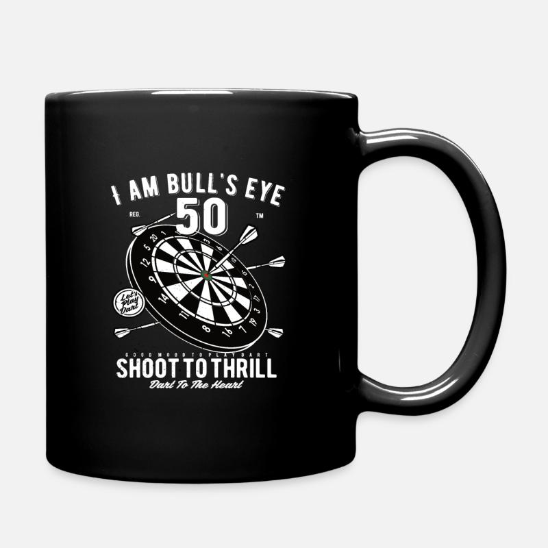 50. Geburtstag Dart - Tasse einfarbig - Schwarz
