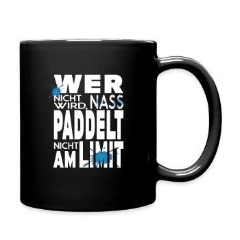 Stand Up Paddling Kanu SUP Kajak lustiger Spruch - Tasse einfarbig - Schwarz - Rechts