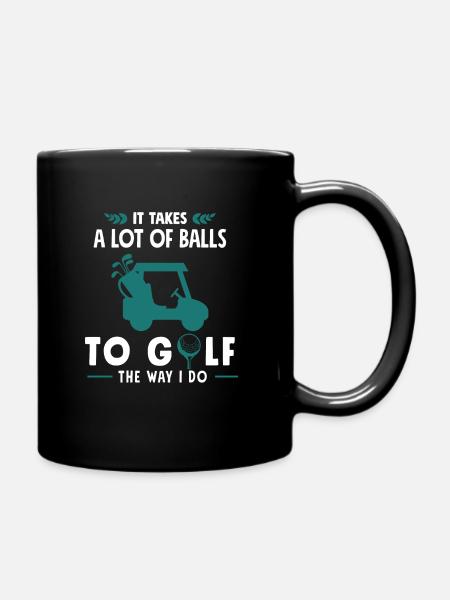 Golf Golfer Golfen - Tasse einfarbig - Schwarz