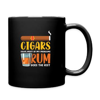 Cigares Rhum Scotch Bourbon - Mug uni - noir - Droite