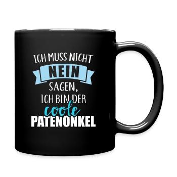 Patenonkel - Tasse einfarbig - Schwarz - Rechts