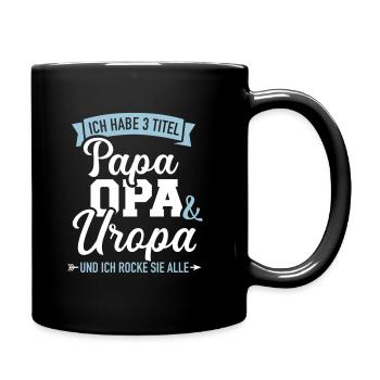 Uropa - Tasse einfarbig - Schwarz - Rechts