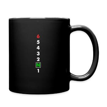 Motorcycle 6 gears speed adrenaline EKG - Full Colour Mug - black - Right