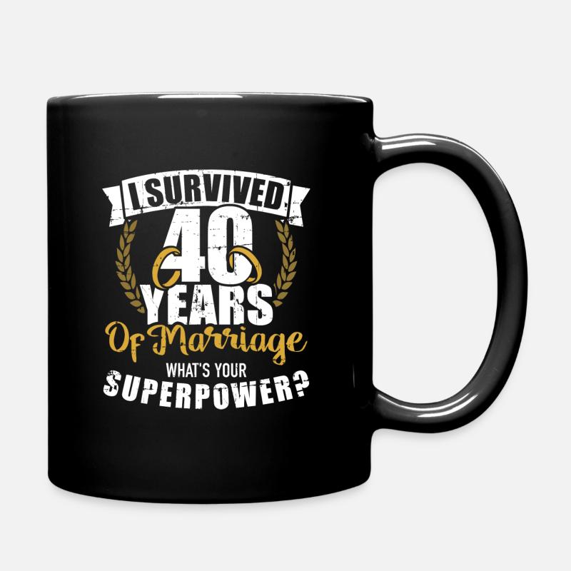 40e anniversaire de mariage - Mug uni - noir