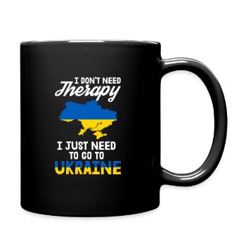 Ukraine Thérapie Kiev drapeau ukrainien cadeau - Mug uni - noir - Droite