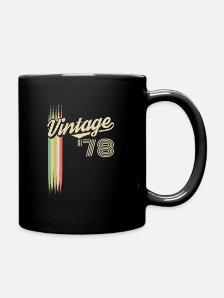 Vintage 1978 78e anniversaire cadeau vintage rétro - Mug uni - noir