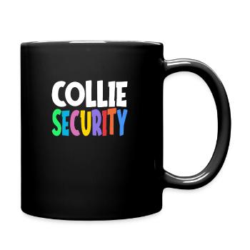 Border collie dog herding dog safety gift - Full Colour Mug - black - Right