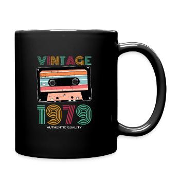 Vintage 1979 79th birthday retro vintage gift - Full Colour Mug - black - Right
