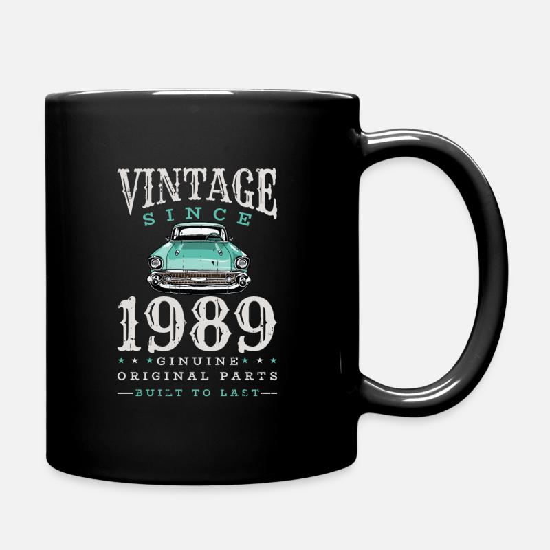 Vintage Oldtimer 1989 Retro Auto Jahrgang Geschenk - Tasse einfarbig - Schwarz