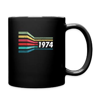 Vintage 1974 74 Birthday Retro Vintage Gift - Full Colour Mug - black - Right