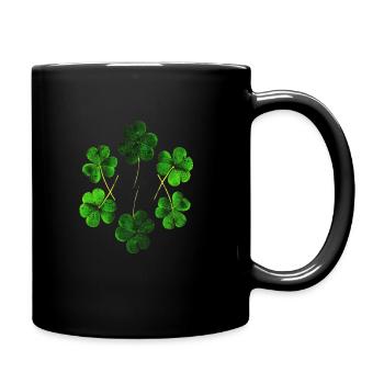 St.Patricks Day Kleeblatt shamrock Irland - Tasse einfarbig - Schwarz - Rechts