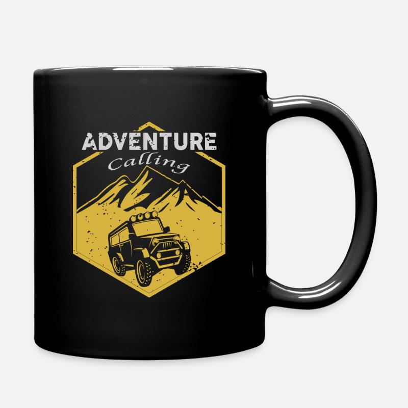 Tout-terrain Aventure Calling, 4x4, 4x4, 4x4 - Mug uni - noir