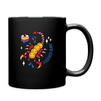 Trippy Centipede Tattoo - Full Colour Mug - black - Right