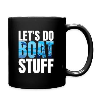 Boot Stuff Captain Funny Pontoon Boat Seaboat - Full Colour Mug - black - Right