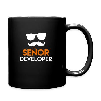 Senor Developer Programmeur développeur Nerd - Mug uni - noir - Droite