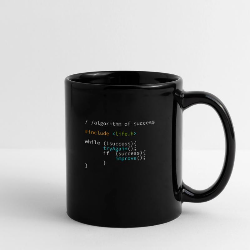 Entwickler Programmierer Erfolgs Code Coder Tasse einfarbig
