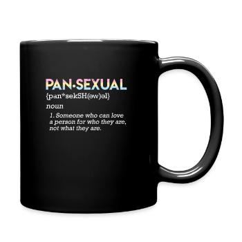 LGBT Pride Pansexuell Bedeutung Definition - Tasse einfarbig - Schwarz - Rechts