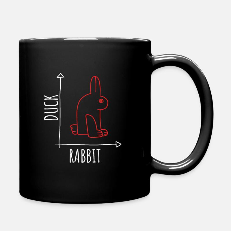 Optische Täuschung Ente Hase Illusion Wittgenstein - Tasse einfarbig - Schwarz