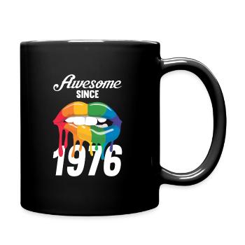 Vintage 1976 76 Birthday Retro Vintage Gift - Full Colour Mug - black - Right