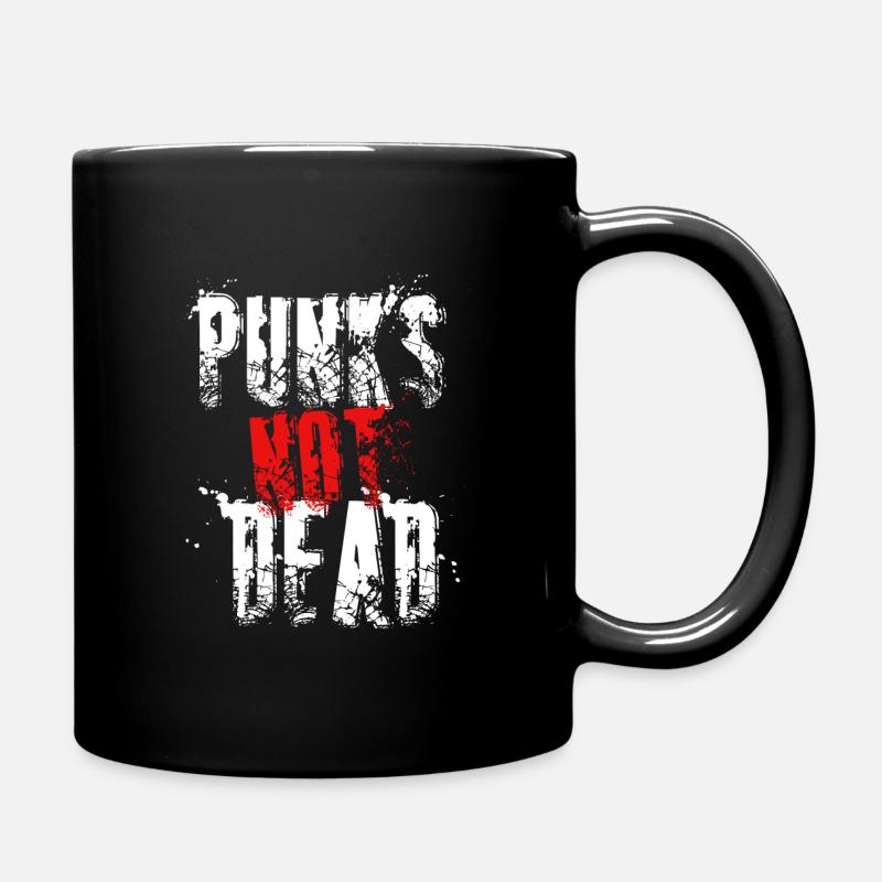 Punk is not Dead Punks Rock Punker Rock music - Full Colour Mug - black