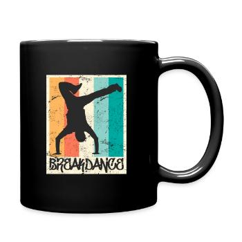 Breakdance Vintage B-Boy Breakdancer - Full Colour Mug - black - Right