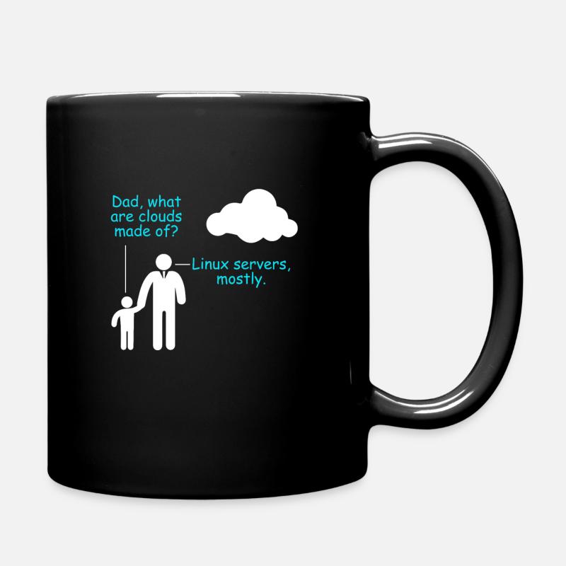 Coder Software Entwickler Witz Cloud Linux Server - Tasse einfarbig - Schwarz
