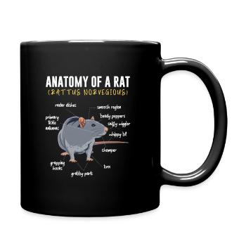 Anatomie d’un rat propriétaire de rats cultivateurs de rats - Mug uni - noir - Droite