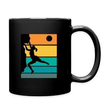 Frauen Kletter Boulder Klettersport Felsklettern - Tasse einfarbig - Schwarz - Rechts