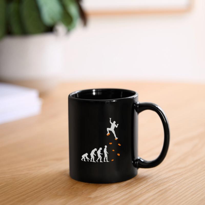 Climbing Evolution Climbing Wall Climbing Bouldering Full Colour Mug