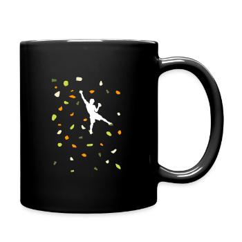 Kletterwand Klettern Bouldern Klettersport - Tasse einfarbig - Schwarz - Rechts