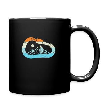 Kletter Karabiner Berge Bergsteigen Felsklettern - Tasse einfarbig - Schwarz - Rechts