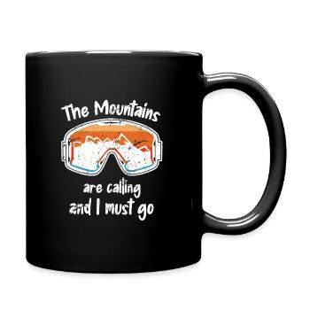 Skiers Ski Apres Ski Mountains Call - Full Colour Mug - black - Right
