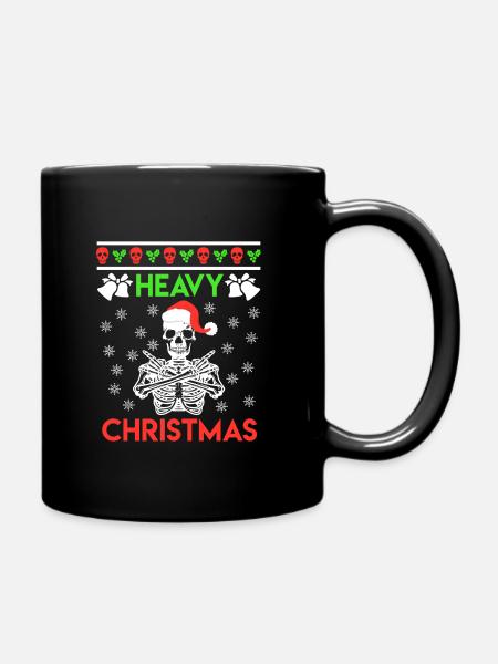 Ugly Christmas crâne de Noël squelette - Mug uni - noir