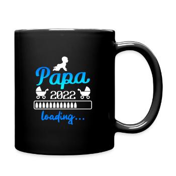 Werdender Papa 2022 Vater - Tasse einfarbig - Schwarz - Rechts
