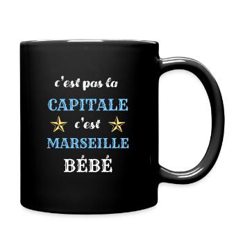 c'est pas la capitale humour - Mug uni - noir - Droite