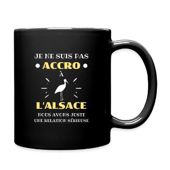 accro alsace humour alsacien humoristique drole - Mug uni - noir - Droite