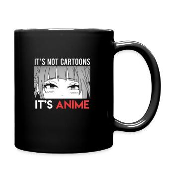 Anime not Cartoon - Full Colour Mug - black - Right