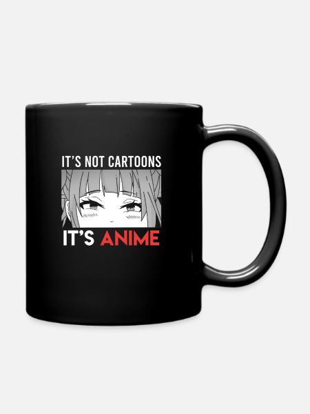 Anime not Cartoon - Tasse einfarbig - Schwarz