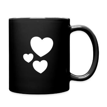Cœur Coeur - Mug uni - noir - Droite