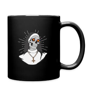 Satan Nun Antichrist Skull Satan - Full Colour Mug - black - Right