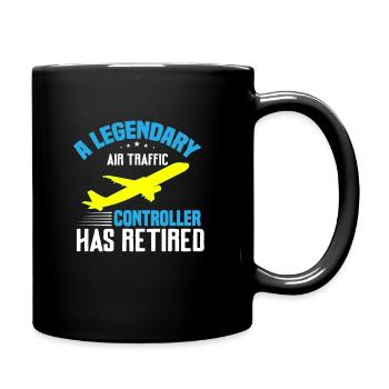Contrôleur de la circulation aérienne à la retraite - Mug uni - noir - Droite