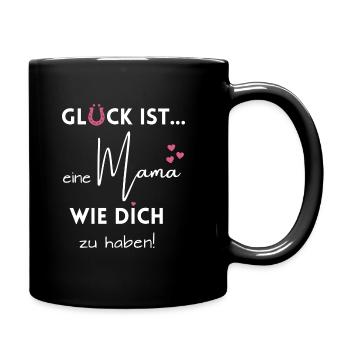 liebevolles Geschenk für die Mama zum Muttertag - Tasse einfarbig - Schwarz - Rechts