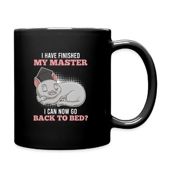 Master Abschluss 2022 Katzenbesitzer - Tasse einfarbig - Schwarz - Rechts